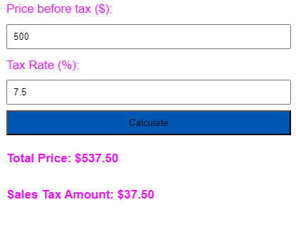 Sales tax calculator, Sales tax calculator 2024, advance Sales tax calculator,advance Sales tax calculator 2024